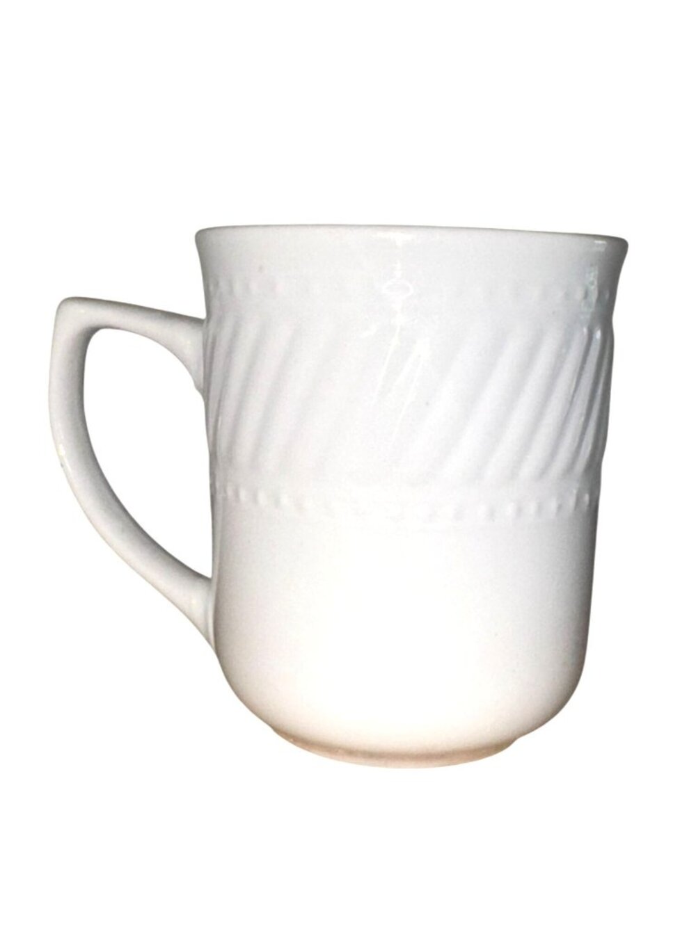 White Gibson Ceramic Coffee Mug Dishwasher & Microwave Safe Textured Design 4.25